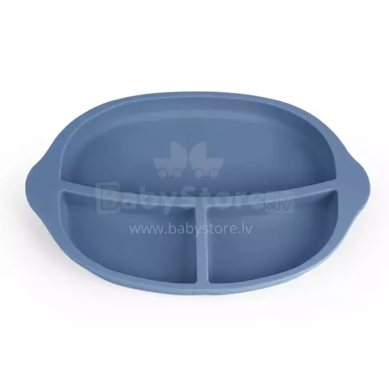 Haakaa Silicone Divided Plate Art.UTE27-B Blue Силиконовая тарелочка с отделениями