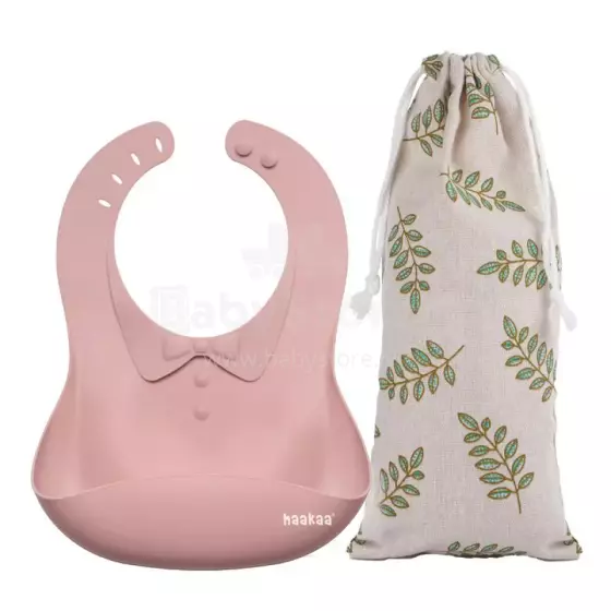 Haakaa Silicone Bib Art.UTE63-BH Blush Детский слюнявчик из 100% высококачественного силикона