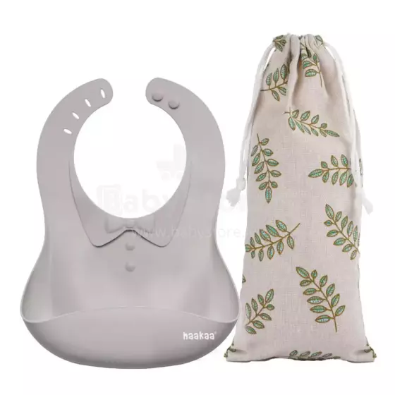 Haakaa Silicone Bib Art.UTE63-S Suva Grey Silikona priekšautiņš