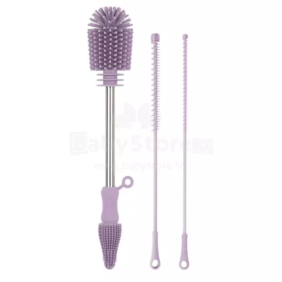 Haakaa Silicone Cleaning Brush Kit Art.BHK127-L Lavender Щетка силиконовая для бутылочек и сосок
