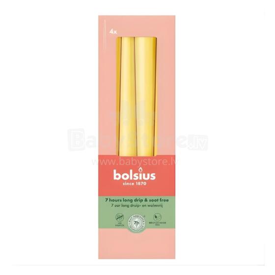 Table candles 4pcs. in a box 245/24mm yellow