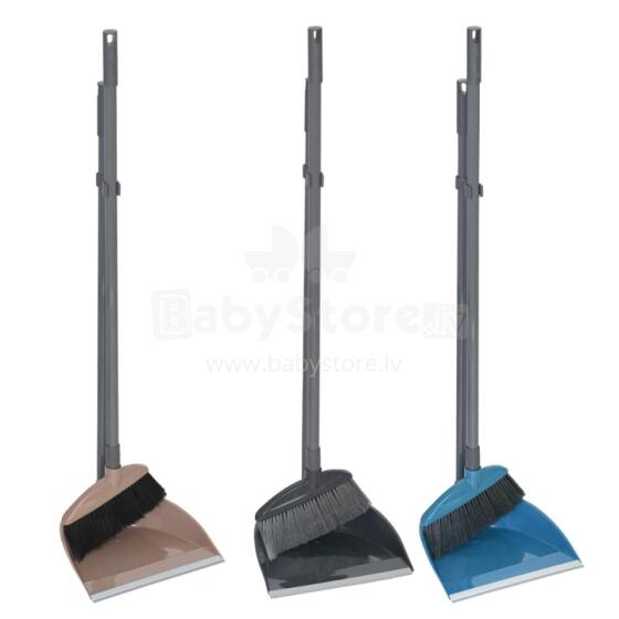 Dustpan with brush and handle