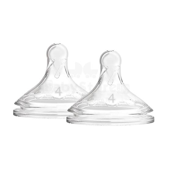 Dr. Brown's WN4201 Wide Neck Nipple Level 4 for OPTIONS+ Bottles 2-Pack