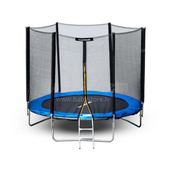 Trampolīna dārzam ar ārējo tīklu ar diametru 8 ft 244-252 cm + kāpnes