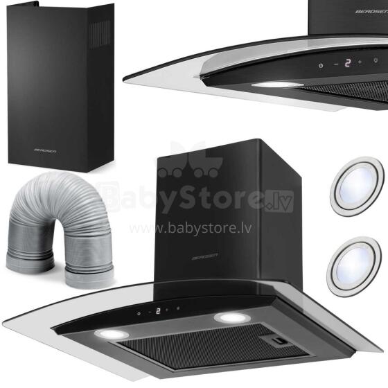 Kitchen Hood 60 cm Black Berdsen BT-216