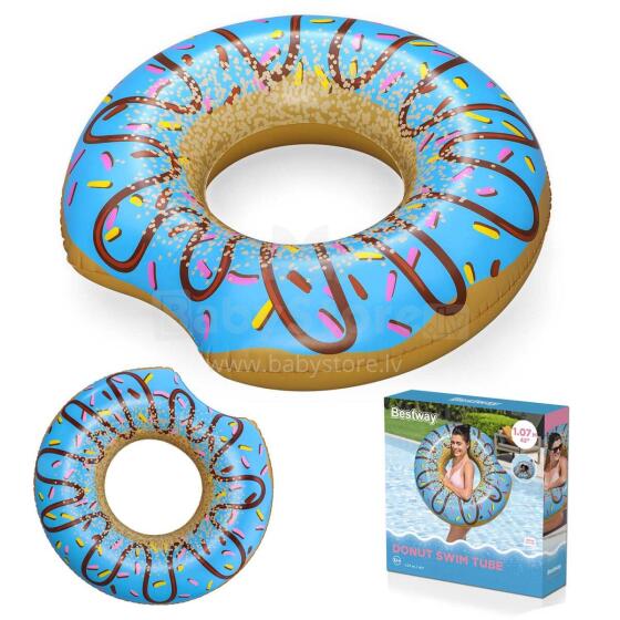 Inflatable beach swimming ring blue Donut 107cm BESTWAY