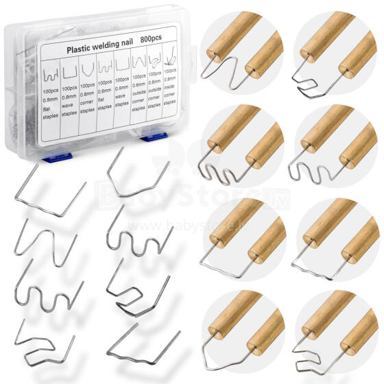Set of Plastic Welding Staples 800 pcs Humberg