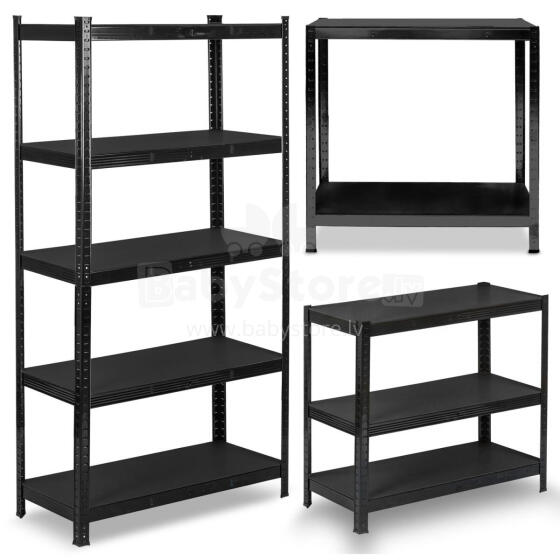 Metal storage shelf 180 x 90 x 40 cm Humberg HR-851 black