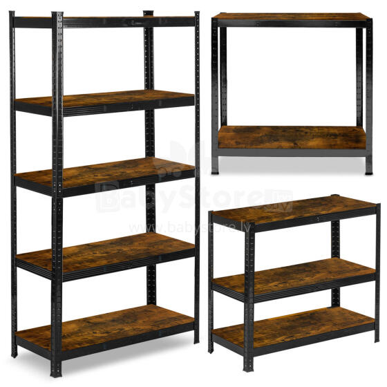 Metāla noliktavas plaukts 180 x 90 x 40 cm Humberg HR-852 melns