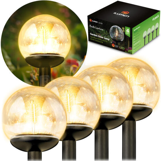 Solar lamp transparent ball 4pcs Ilumen LS-103