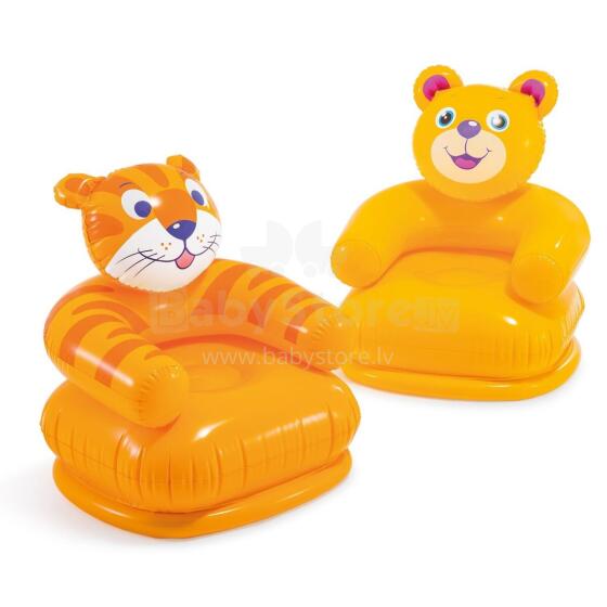 Gaisa krēsls bērniem Priecīgie dzīvnieki 65 x 64 cm Intex 68556 Lācis