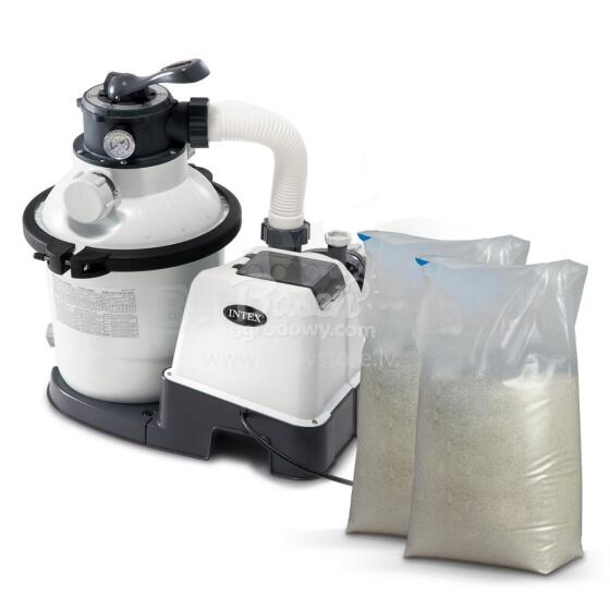 Песочный фильтрный насос 12000 л/ч INTEX 26652 + 50 кг песка
