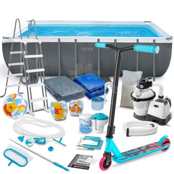 Frame Pool 549 x 274 x 132 cm 21in1 INTEX 26356 + Free Scooter