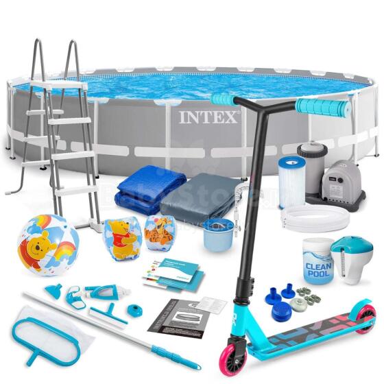 Intex 26756 21-в-1 каркасный бассейн 610 x 132 см + бесплатный самокат