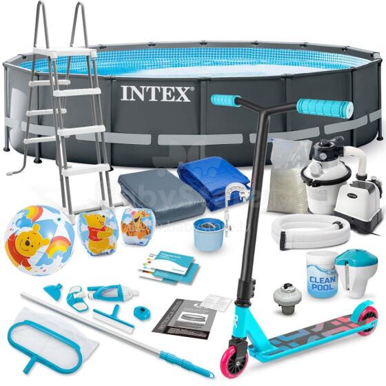 Intex 26326 20-in-1 rāmis baseins 488 x 122 cm + Bezmaksas skūteris