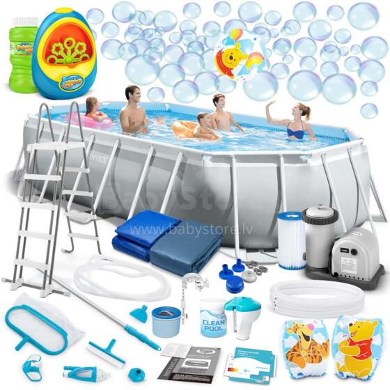 Intex 26796 21-в-1 каркасный бассейн 503 x 274 x 122 см + Бульбашковая машина БЕСПЛАТНО