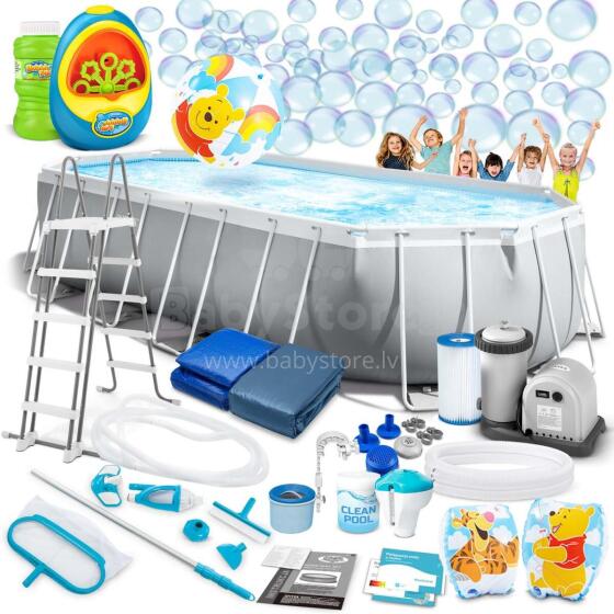 Intex 26798 21-in-1 rāmis baseins 610 x 305 x 122 cm + Burbuļu mašīna BEZMAKSAS