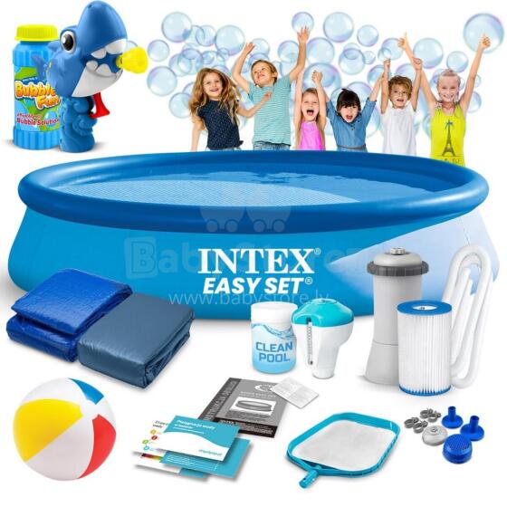 Inflatable Pool 366 x 76 cm 15-in-1 INTEX 28132 + Bubble Machine FREE