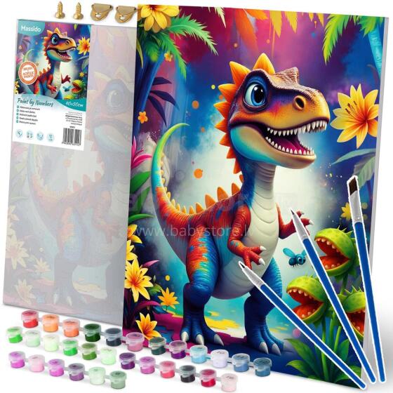Gleznošana pēc numuriem Attēls 40x50 cm Massido Dino