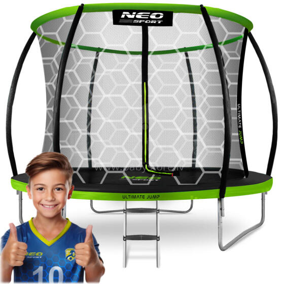 Shaped Garden Trampoline 10ft/312cm with Internal Net Neo-Sport