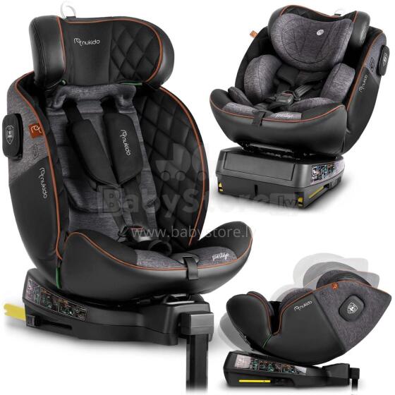 Автокресло Nukido Prestige Line Черно-Серое 0-36 кг ISOFIX