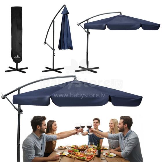 Salokāms dārza saulessargs 6 segmenti 350 cm ar pārvalku Plonos PL-880