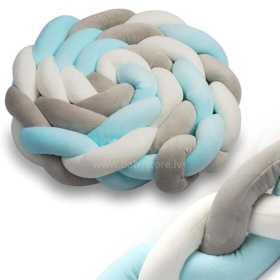 Ricokids Crib Wrap 2m - Blue and Gray