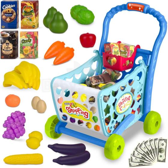 Ricokids 773400 Zils iepirkumu ratiņš