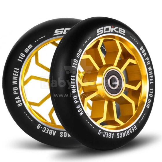 Scooter riteņi 110 mm zeltā 2 gab.
