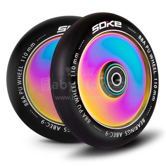 Scooter Wheels 110 mm Solid Rainbow 2 pcs