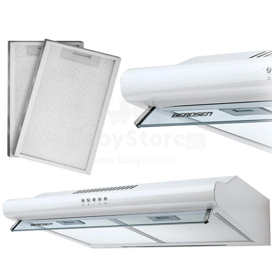 Under-cabinet kitchen hood - extractor 50 cm Berdsen BE-10-A white