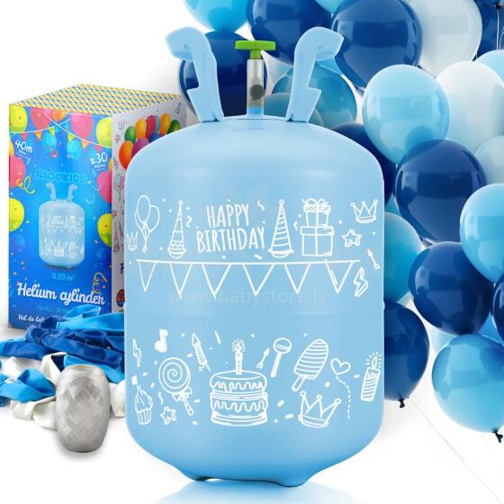 Баллон с гелием 0,20 м3 с шарами и лентой Ricokids