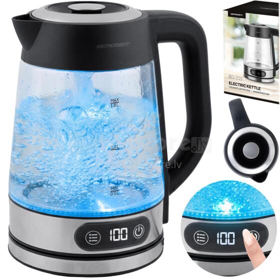 Glass Electric Kettle with Temperature Control 1.8L 2200W Berdsen BD-715