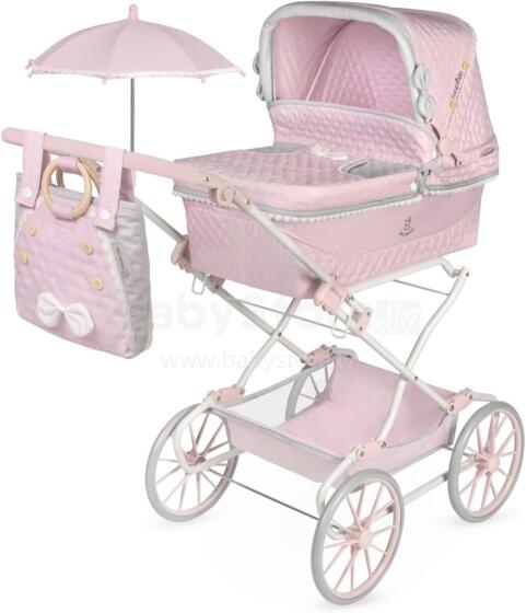 DeCuevas Toys Sophie Art.82075 Leļļu rati ar kulbiņu un somu