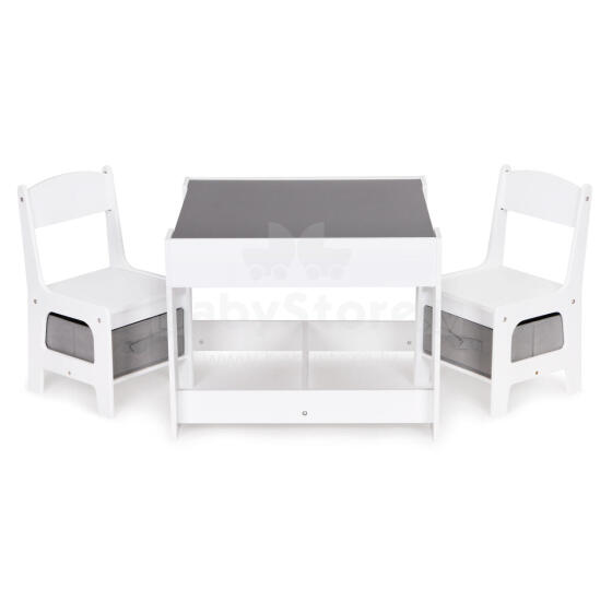 Children's furniture set: wooden table + 2 ECOTOYS chairs
