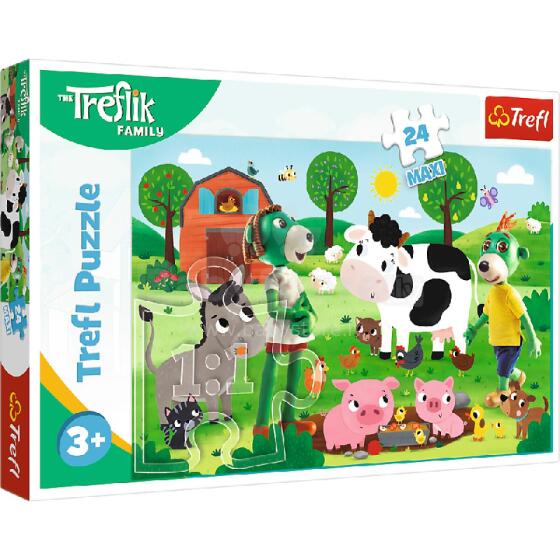 TREFL 14360 Pužles 24 MAXI Treflik ģimene / Ziemas laiks ar Treflikiem