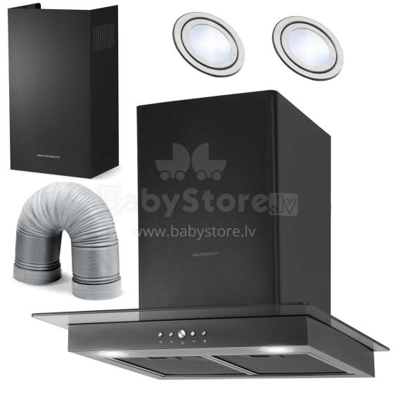 Virtuves nosūcējs 60 cm melns Berdsen BT-217