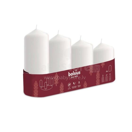 Candle cylinder 4 pcs. &Oslash;120, 100, 80, 60x48mm white