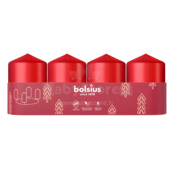 Sveces cilindrs 4 gab. &Oslash;60x40mm sarkanas