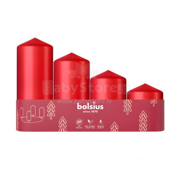 Sveces cilindrs 4 gab. &Oslash;120, 100, 80, 60x48mm sarkanas 