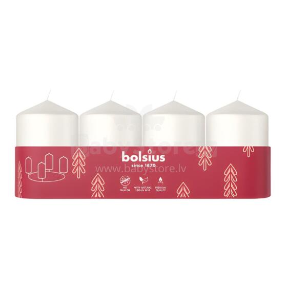 Candle cylinder 4 pcs. &Oslash;60x40mm white