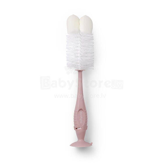728/06 BOTTLE AND PACIFIER BRUSH WITH SUCTION CUP PINK