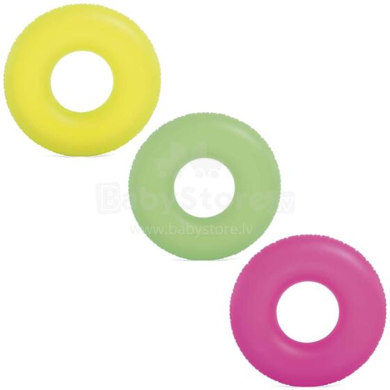 Neon Swimming Ring 91 cm - 3 Colors INTEX 59262 Pink