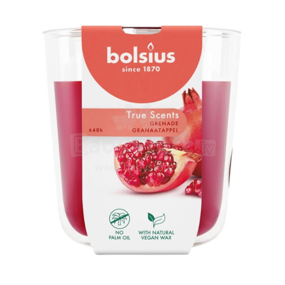 Svece arom. stikla gl. True Scents &Oslash;97x85mm pomegranate