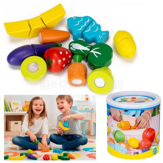 Деревянный игровой набор «резка фруктов и овощей» Springos KG0058
