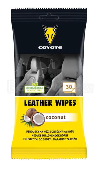 Coyote Leather Wipes Coconut 30 pcs PF