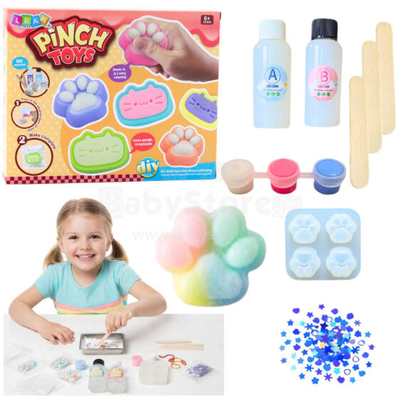 DIY Creative Kit for Creating Squishies Squishies Cat Paw 44 pcs.