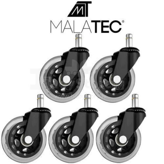 Malatec biroja krēsla riteņi - 5gab - melni