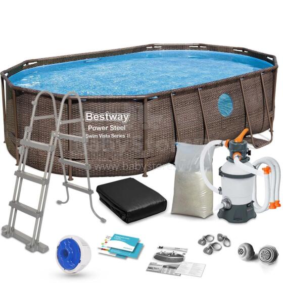 Bestway 56946 Rāmja baseins 488 x 305 x 107 cm 12in1