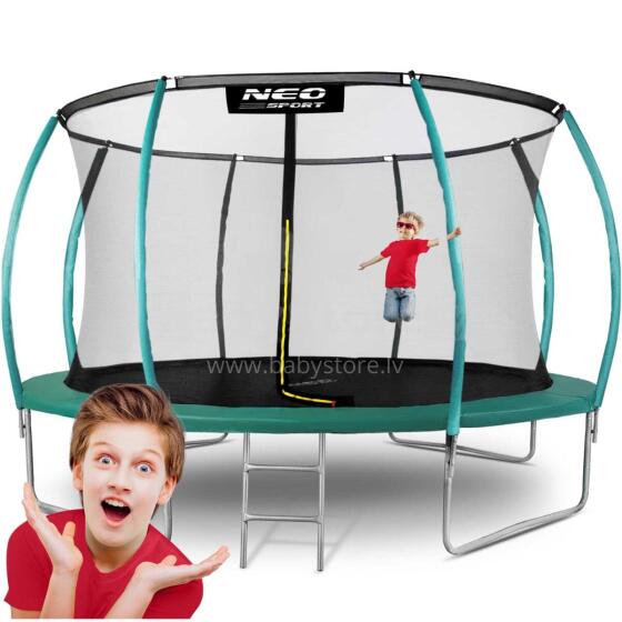 Shaped Garden Trampoline 14ft/435cm with Internal Net Neo-Sport